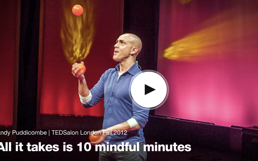 TED Talk:  “All it Takes is 10 Mindful Minutes”